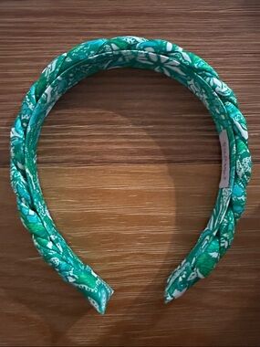 Lilly Pulitzer Teal Green Floral Braided Headband